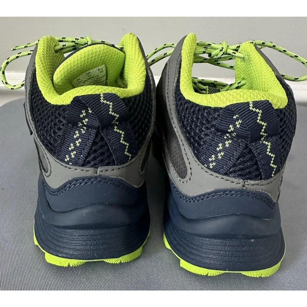 Merrell Hiking Shoes Kids Size 12 Gray Green Trail Mesh Sneakers MK265212